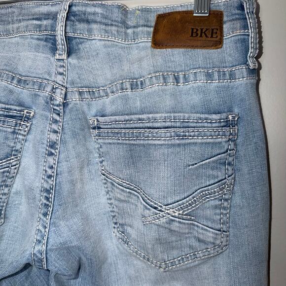 BKE Carter Mens Size 30S Straight Leg Light Wash Class Fit Denim Blue Jeans - Picture 5 of 9